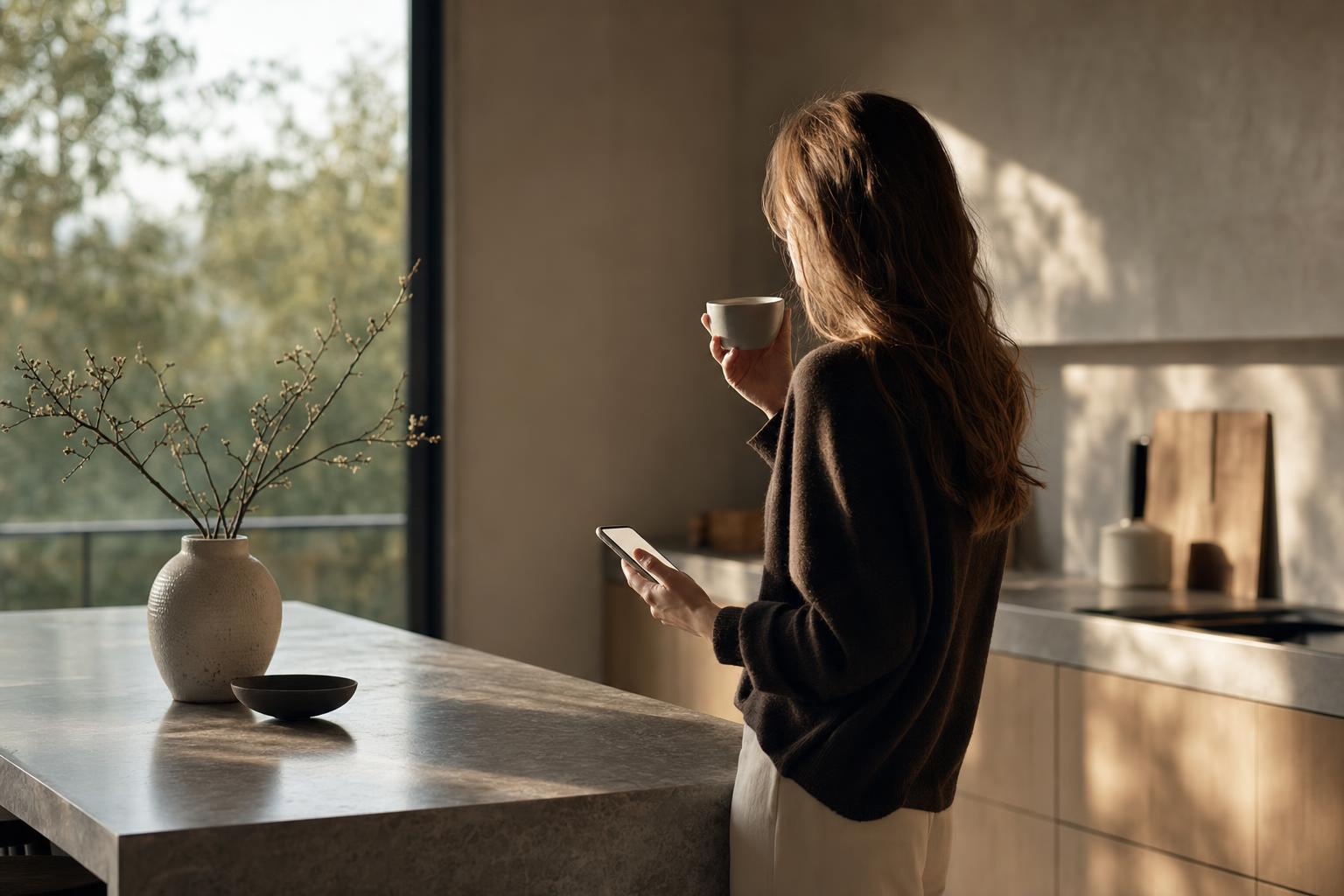 A quiet morning in the kitchen with coffee and the day's report