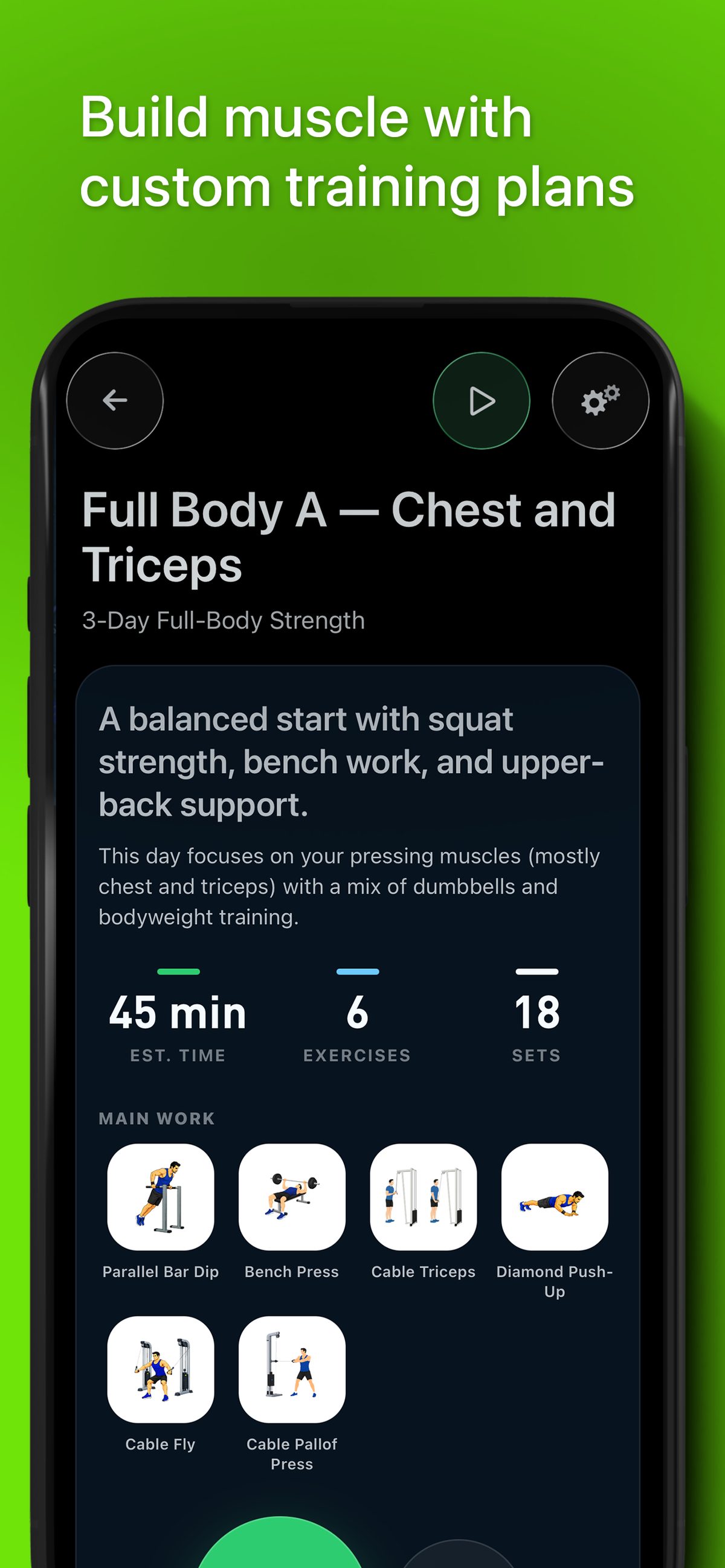 Gyroscope V10 composition: Custom training plans