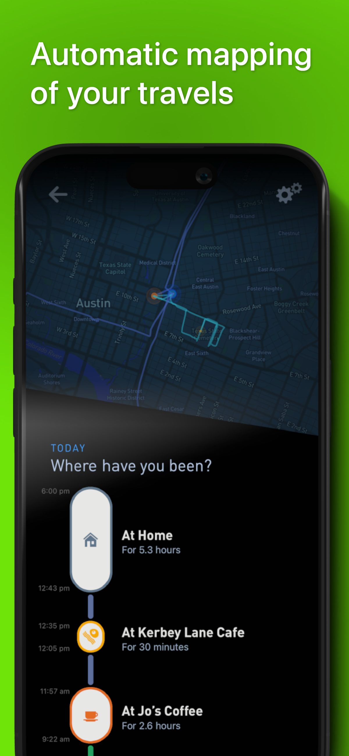 Gyroscope V10 composition: Automatic travel mapping