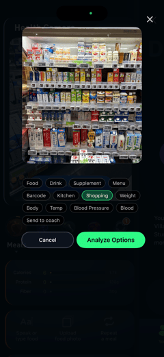 Gyroscope V9, food: Shopping scan