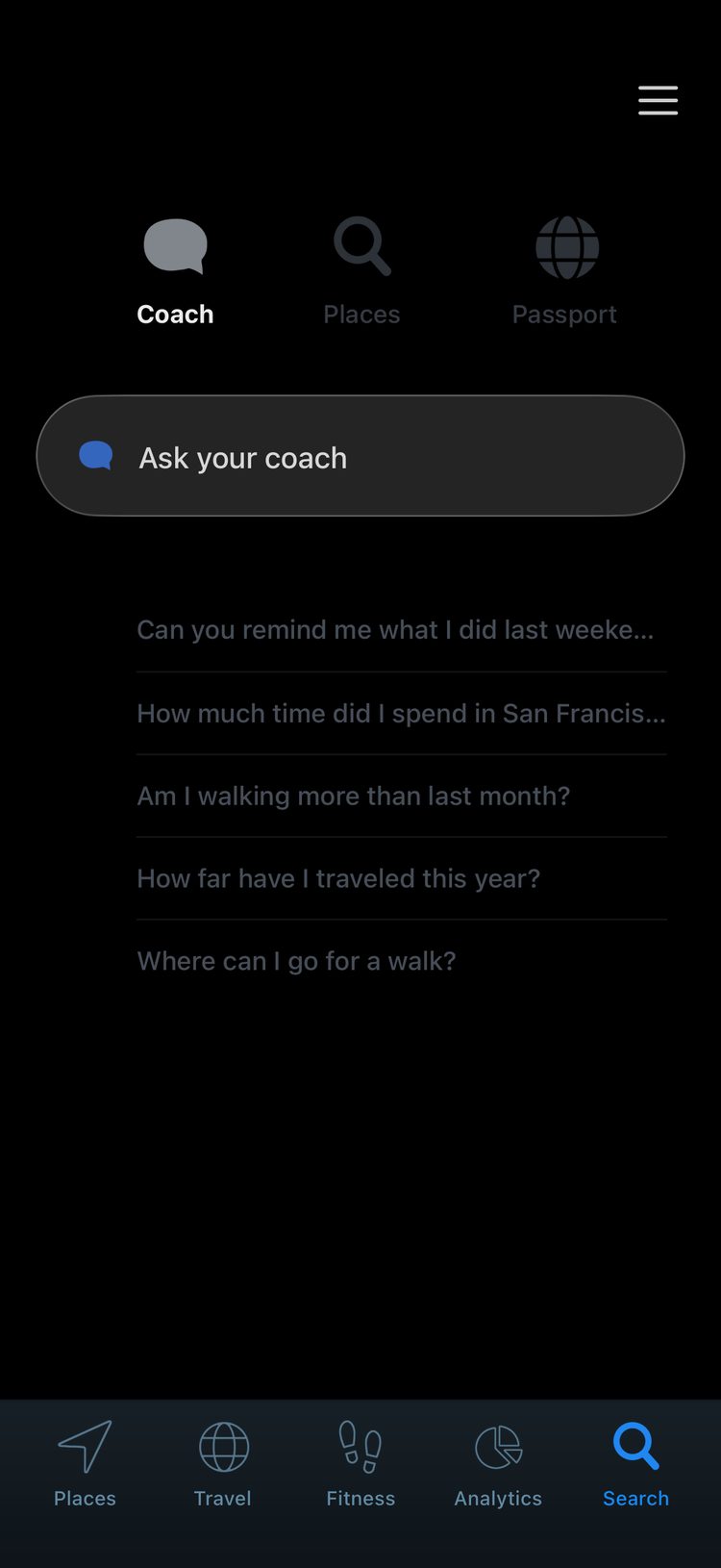 Searching your Places history
