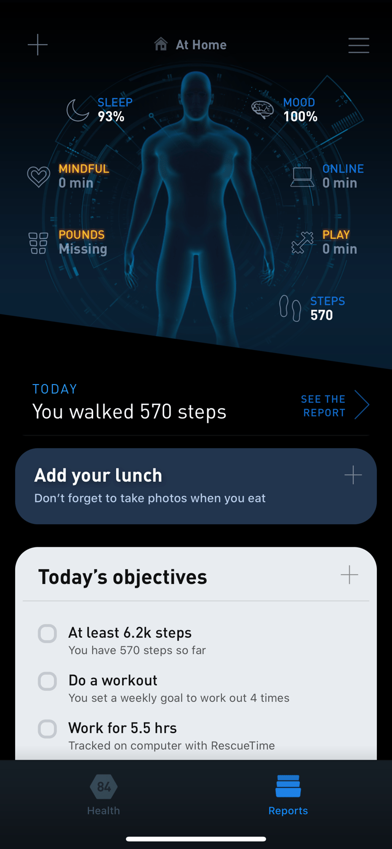 Gyroscope V3, today: Body dashboard