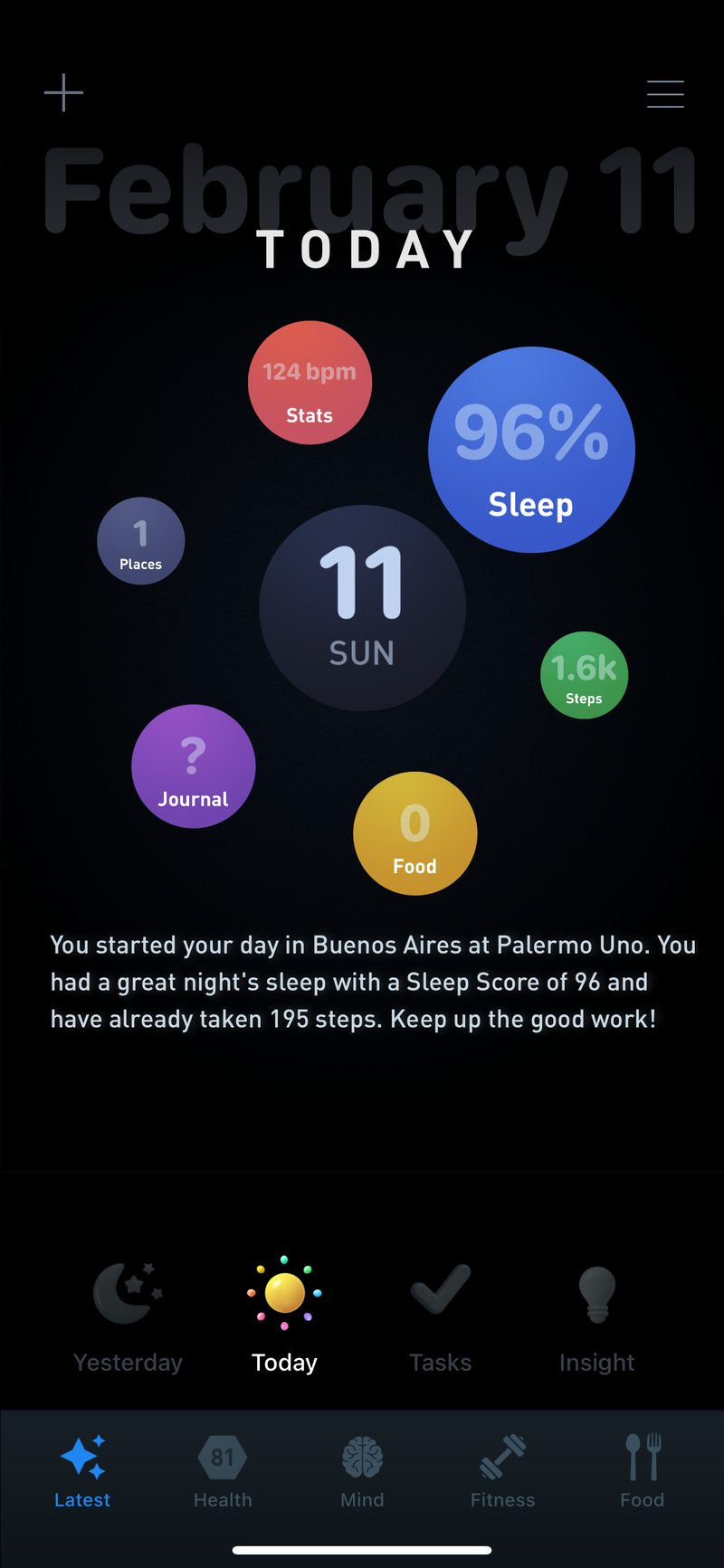 Gyroscope V6, today: Today bubbles