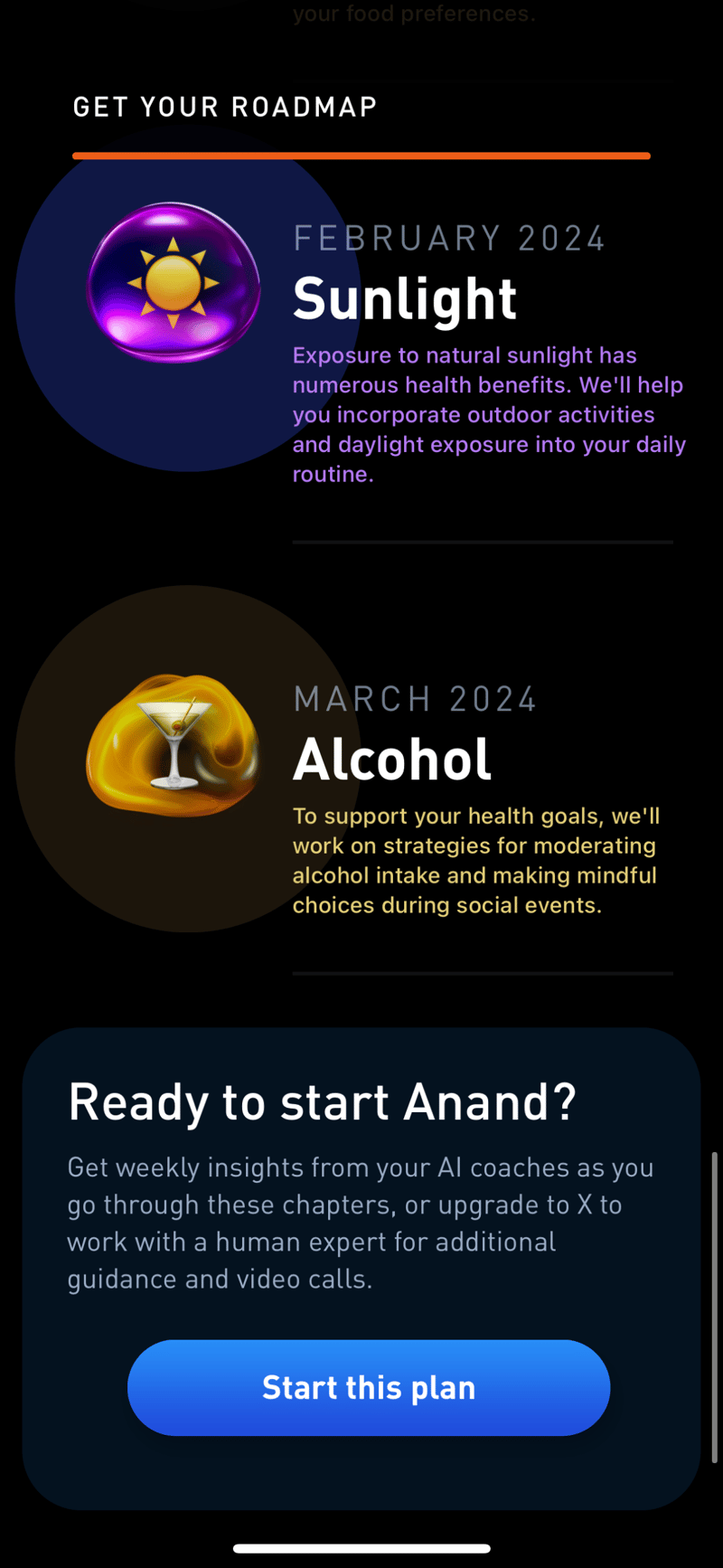 Gyroscope V5, coaching: Roadmap