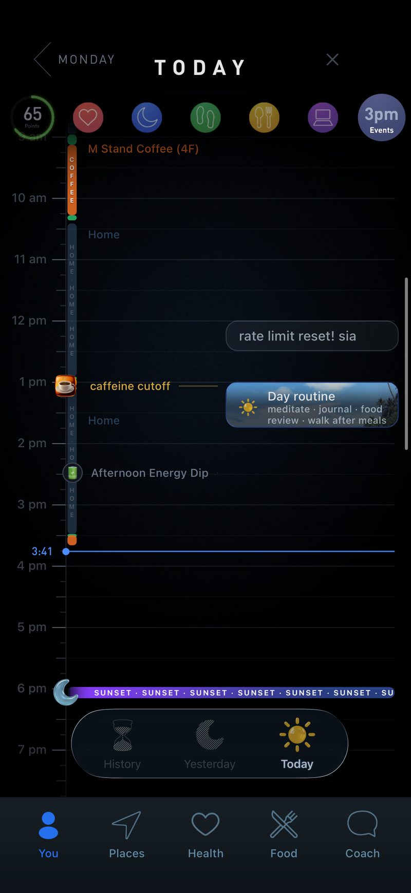 Gyroscope V11, today: Day calendar