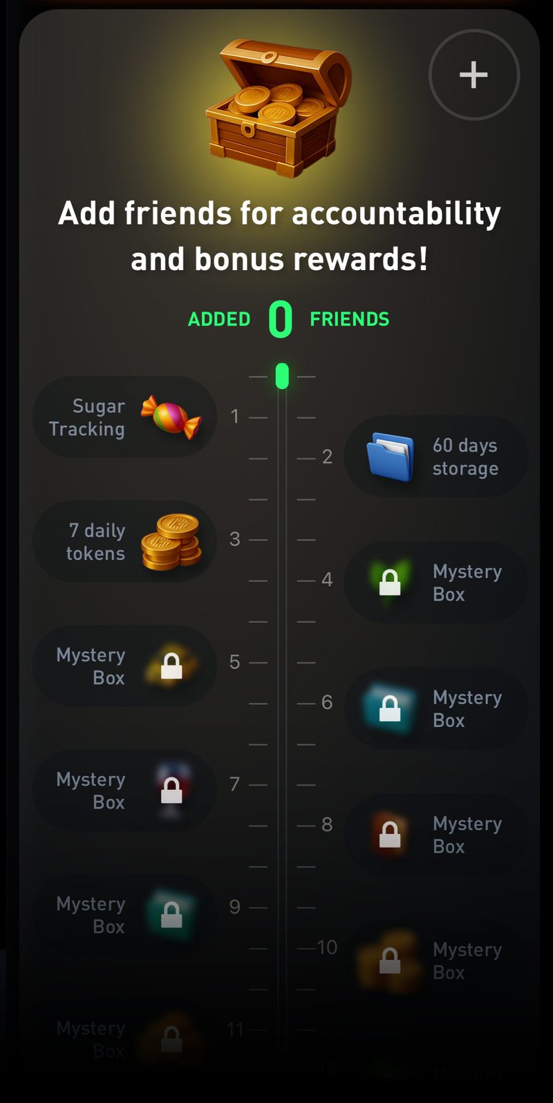Gyroscope V8, coaching: Friends and rewards