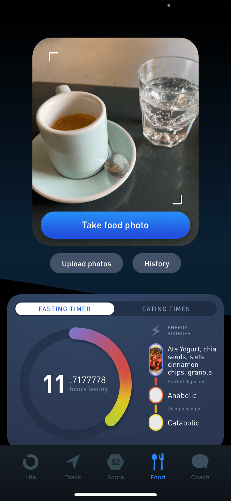 Gyroscope V5, food: Food camera