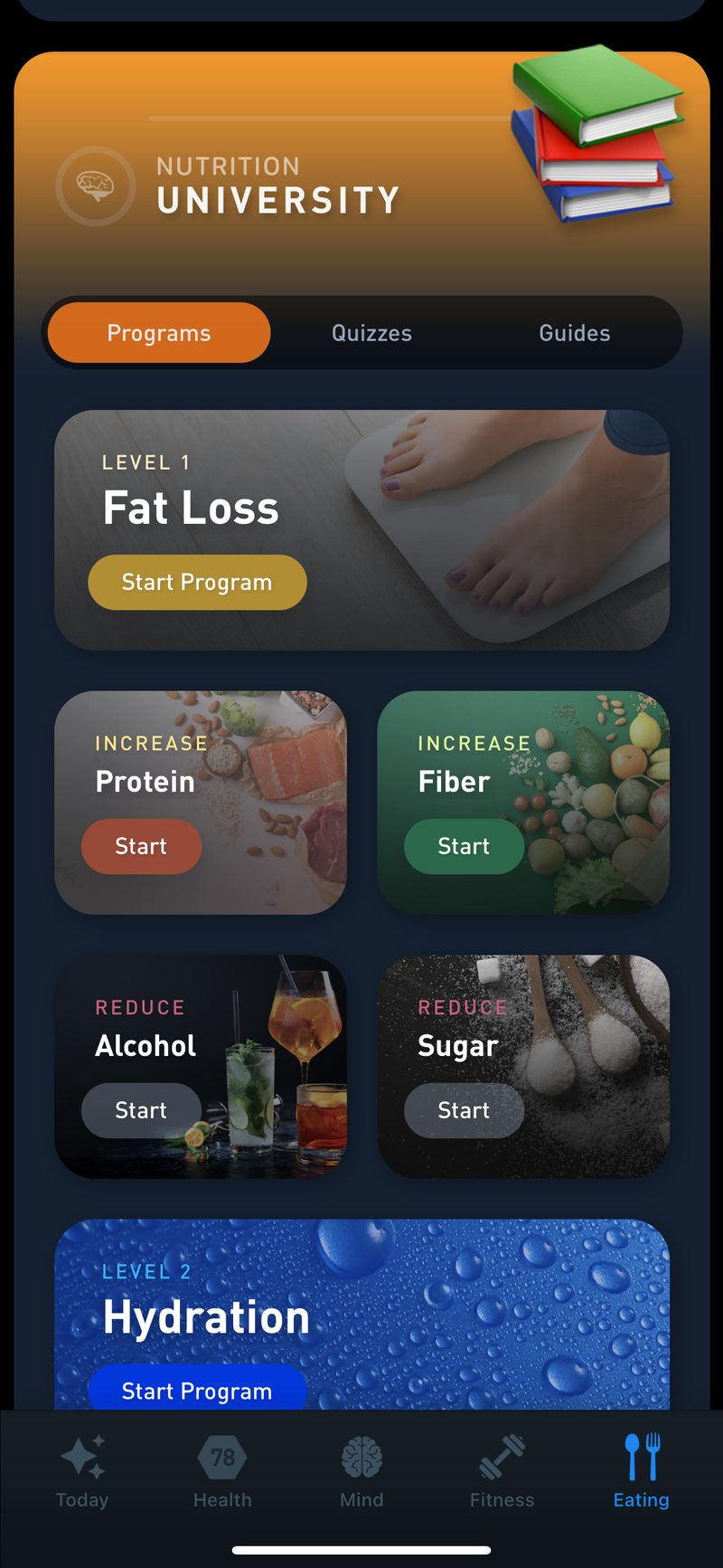 Gyroscope V6, coaching: Nutrition University