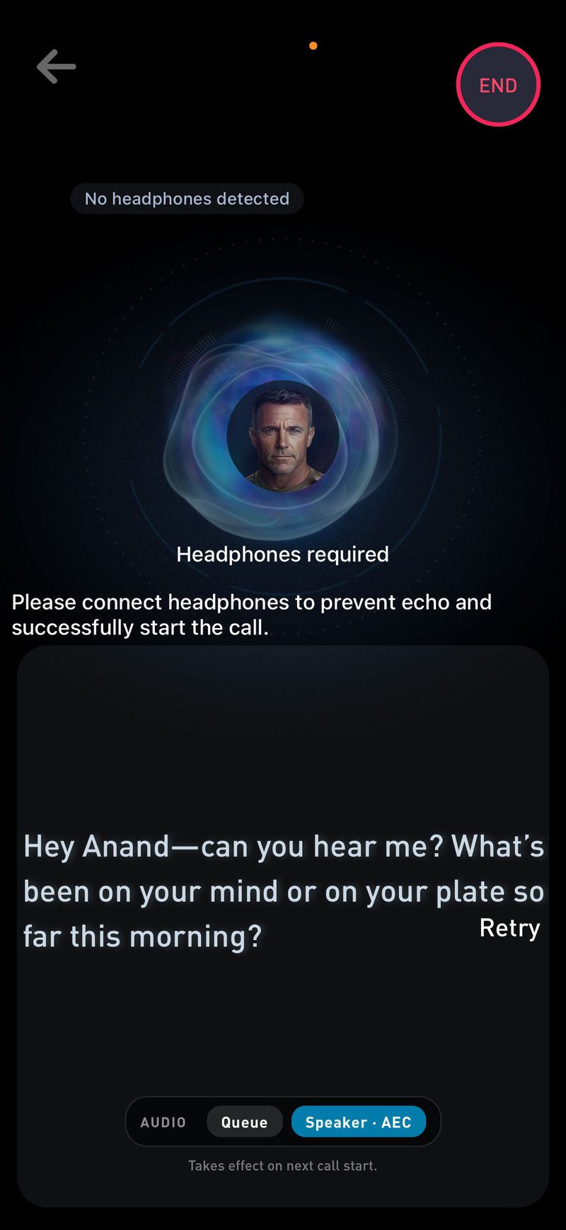 Gyroscope V10, coaching: Voice call with the coach
