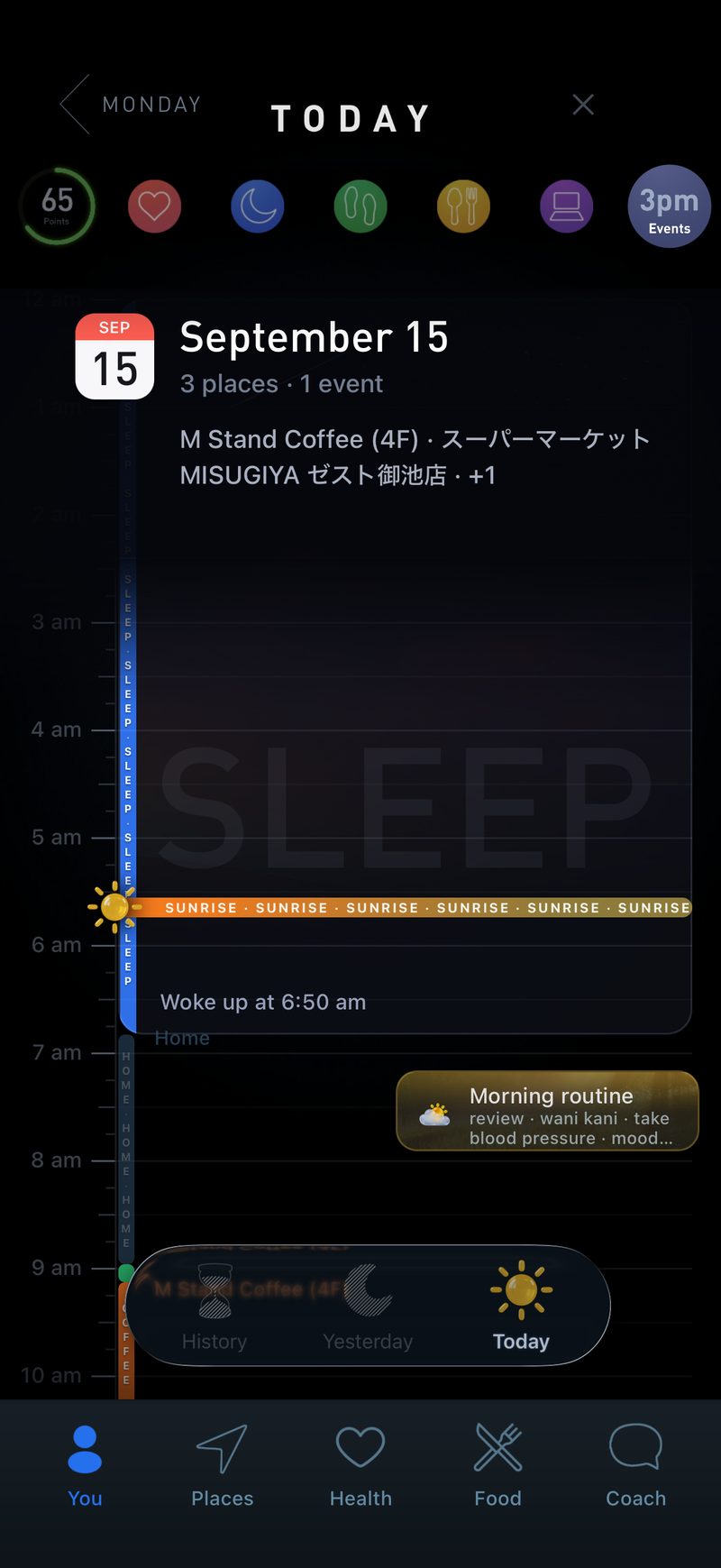 Gyroscope V11, places: Places day
