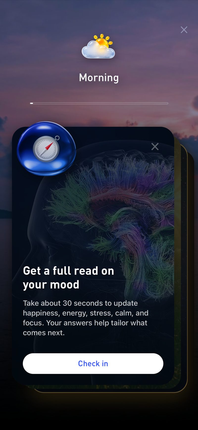 Gyroscope V11, mind: Mood check-in