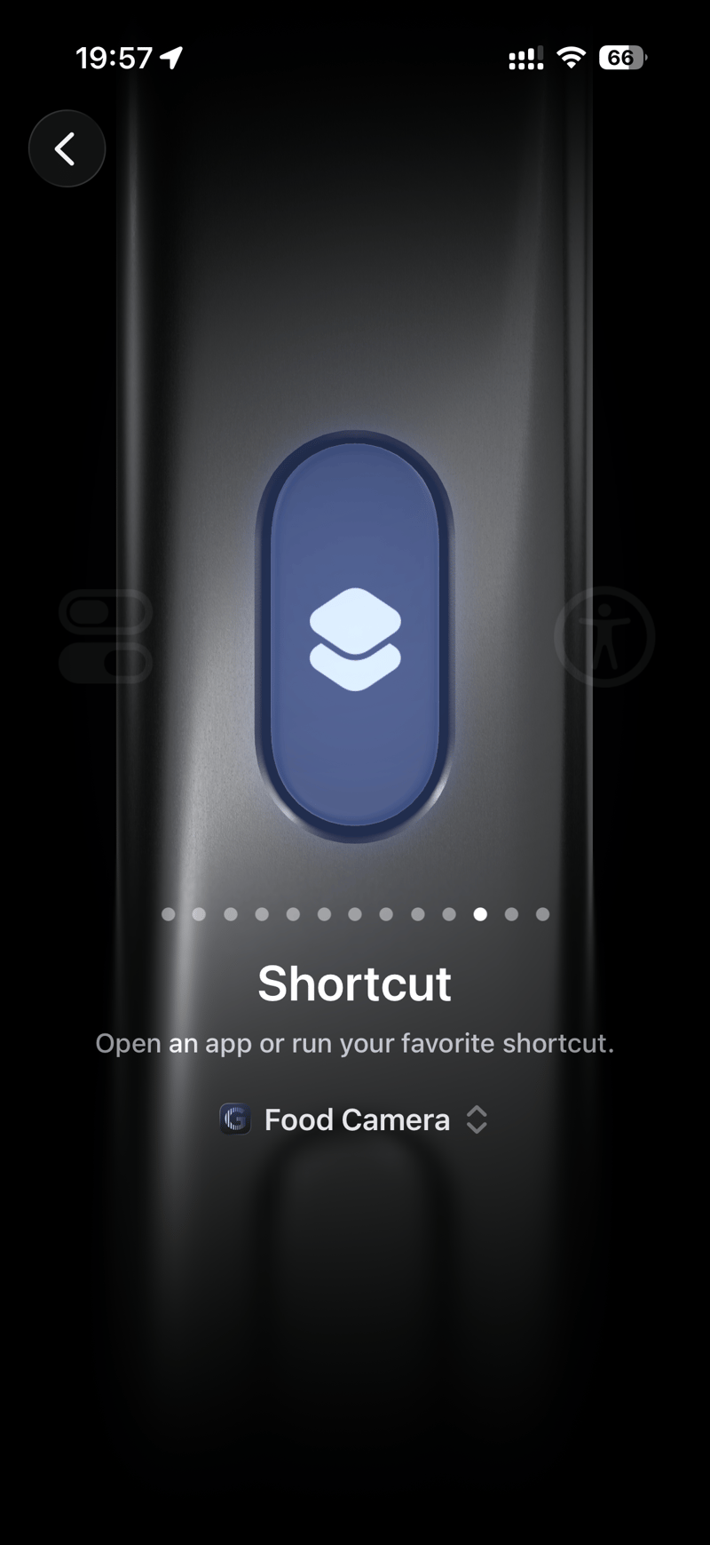 Gyroscope V9, today: Action button shortcut