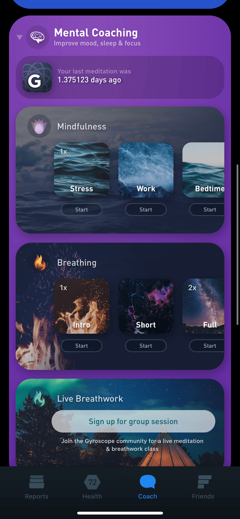 Gyroscope V4, mind: Mental Coaching