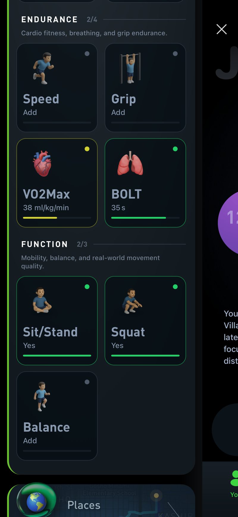 Gyroscope V9, fitness: Fitness benchmarks